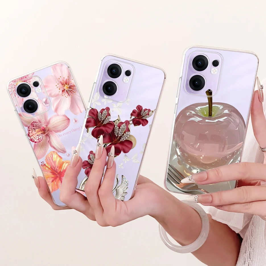 Para Oppo Reno 13F 4G funda CPH2701 funda pintada de mariposa de lujo funda de teléfono delgada suave para Oppo Reno13 F Reno 13 FS Reno13F Shell - imagen 5