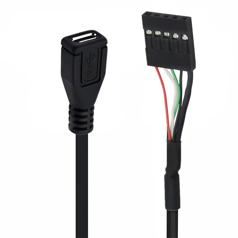 50CM Mini 5P USB Micro USB hembra a 1x 5 pines hembra 2,54 USB encabezado PCB Cable de placa base - imagen 4