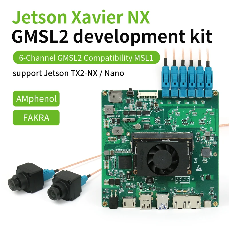 Placa de desarrollo GMSL2 adquisición max9296 de 6 vías Jetson Xavier NX suite piloto automático integrado - imagen 2