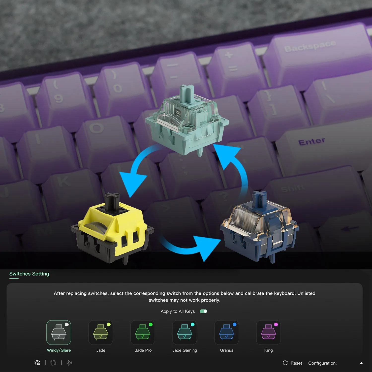 Akko RAY68 HE teclado magnético 65% disparador rápido de 68 teclas 0,005mm 8K RGB con caja de luz personalizado ESports Gaming Keybaord mecánico - imagen 2