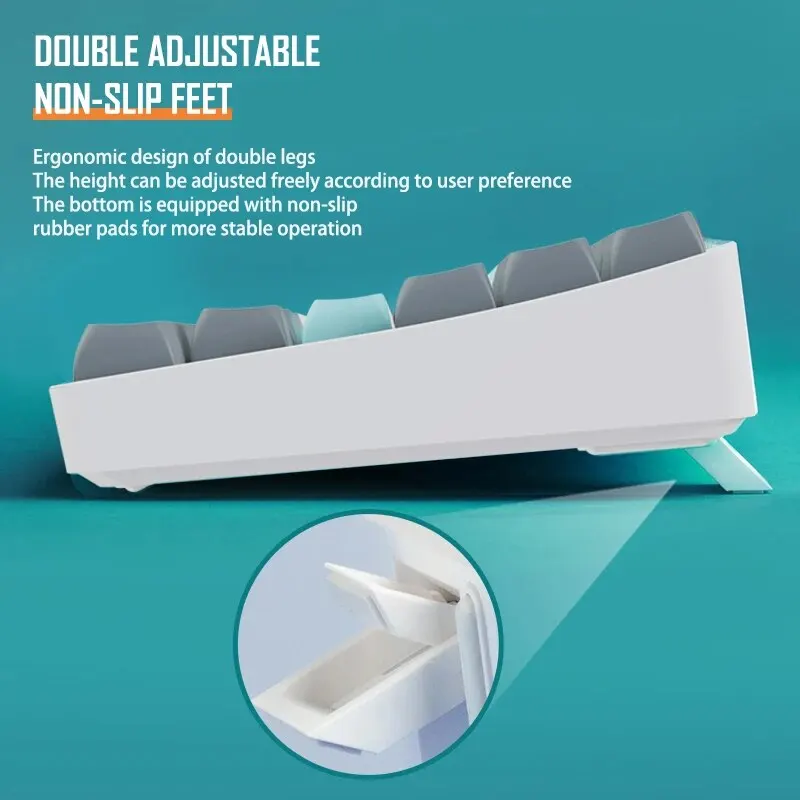 Aigo GD89 Teclado mecánico 2,4G inalámbrico Gaming Mini USB con cable interruptor rojo 89 teclas teclado Gamer para ordenador PC - imagen 4