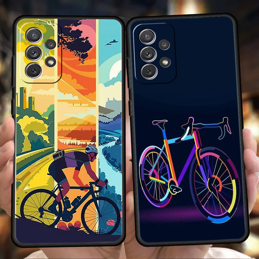Funda de teléfono para Samsung A15 A13 A35 A55 A51 A71 A41 A21S A03S A05 A17 A23 A25 A33 A53 A73 5G A07 4G, funda para bicicleta de montaña