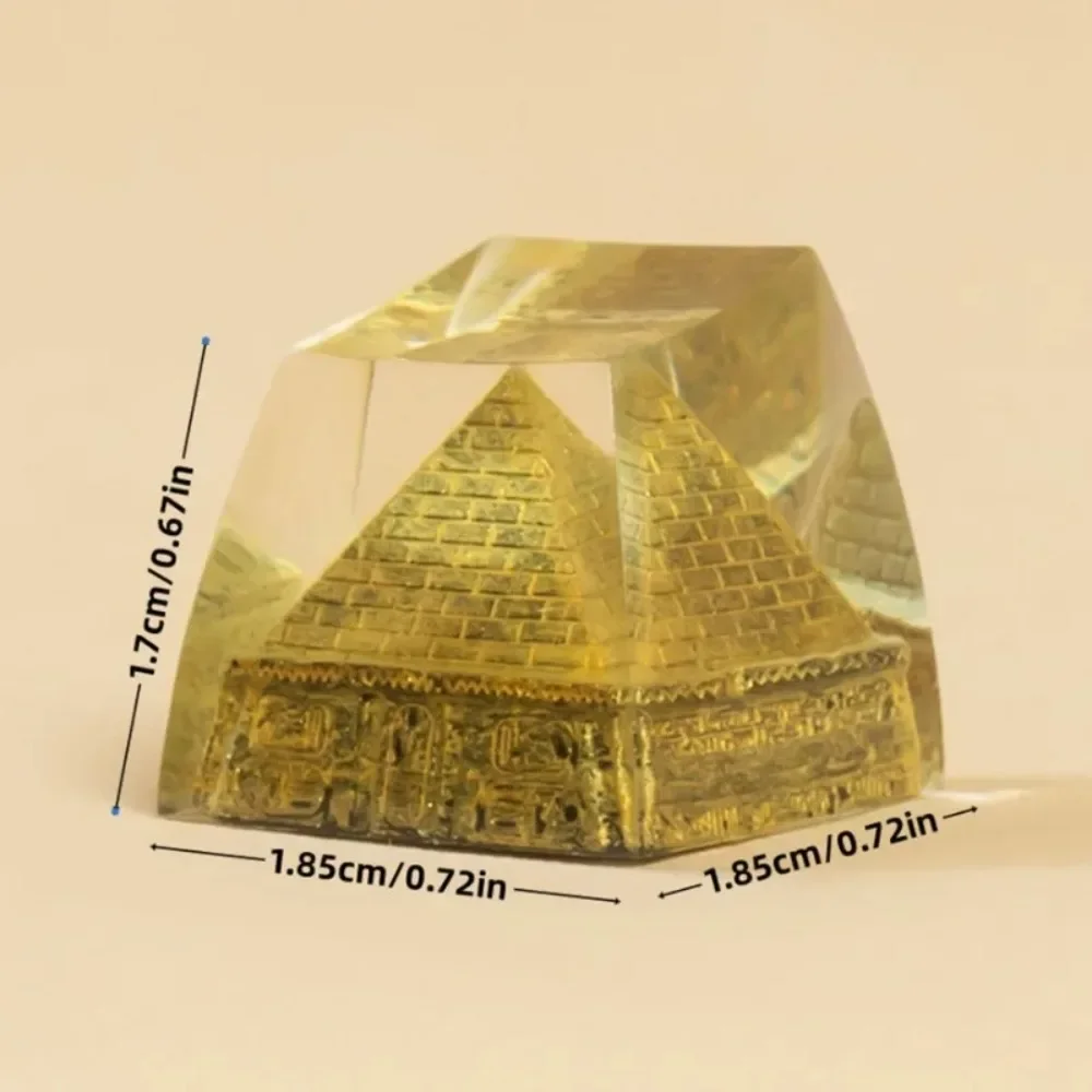 Teclas creativas de pirámide egipcia, teclado mecánico de resina, altura MX, agujero cruzado, translúcidas, accesorio de regalo - imagen 3