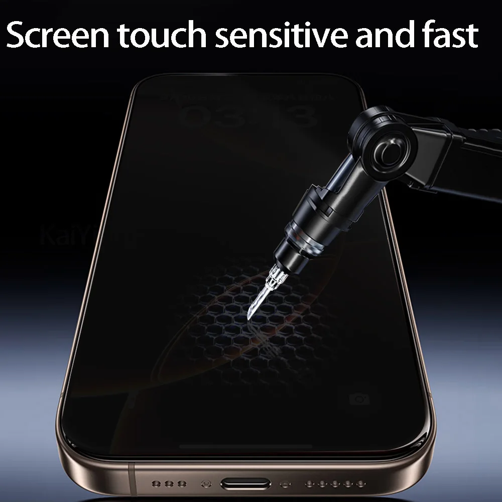 1-3 piezas de vidrio antiespía para iPhone 16 15 14 13 12 11 Pro Max Plus Protector de pantalla de privacidad con caja de fácil instalación sin polvo - imagen 4