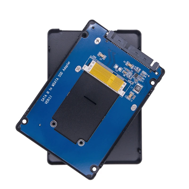 Nueva caja de aluminio mSATA a 2,5 "SATA3.0 6Gbps SSD adaptador mSATA a SATA 3,0 SSD carcasa para M-SATA SSD mSATA funda externa - imagen 3