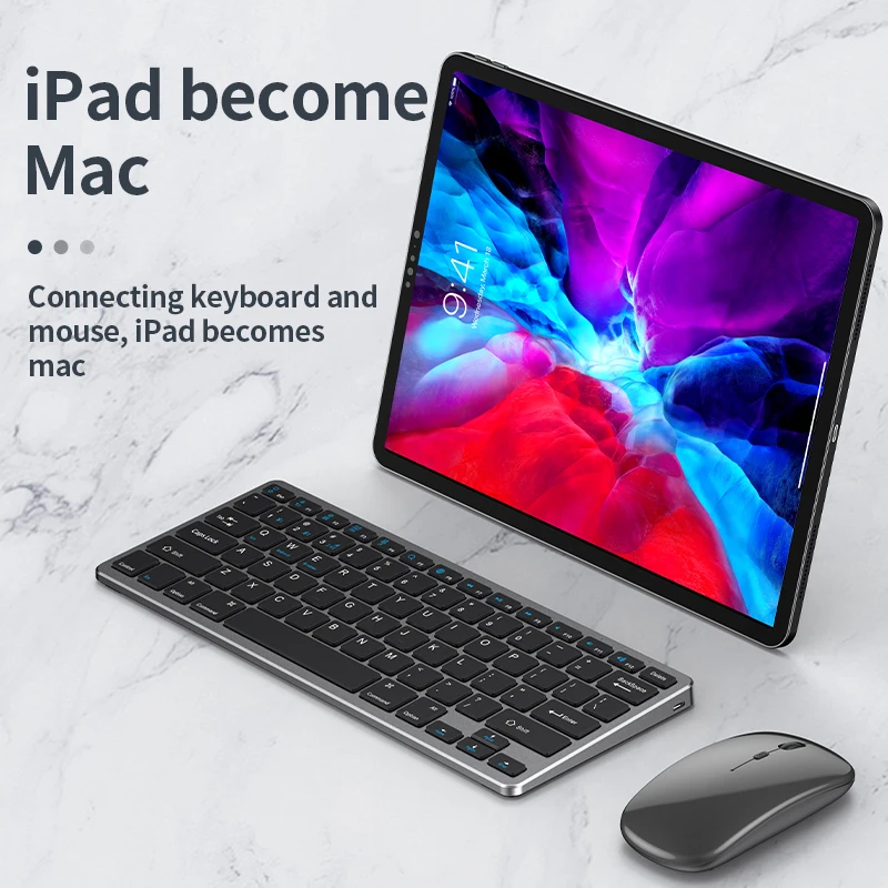 Teclado y Ratón Inalámbrico Bluetooth 5.0 - Set Dual PC TV iPad Mac - imagen 3