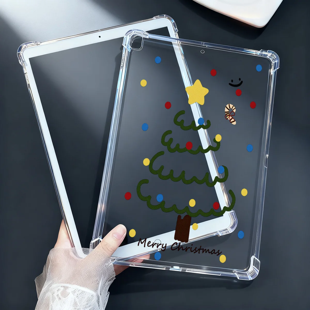 Funda de silicona con forma de árbol de Navidad para iPad Pro 12,9, 13, 9,7, 10,5, 11' A16, 10. a generación, 11, 10,9, 8,7, aire 13, Mini 6, 5, 4, 3, 2, 1, 11 - imagen 5