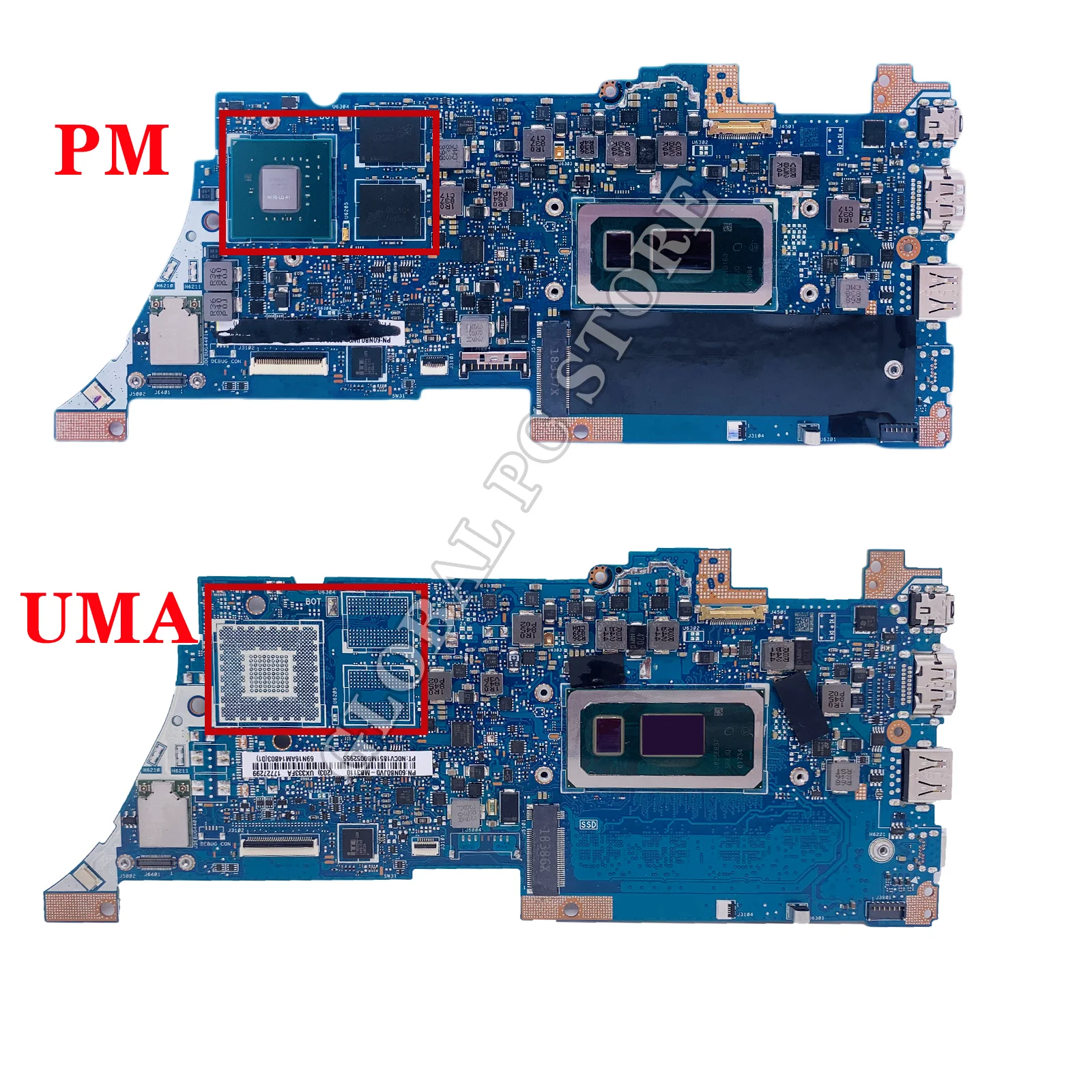 KEFU-placa base UX333FN para ordenador portátil, placa base para ASUS UX333FA BX333FA BX333FN RX333FA RX333FN, I5 I7 8th Gen MX150/MX250/UMA - imagen 3
