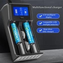 Cargador USB para Pilas AA AAA Ni-MH y Li-ion 3,7V – Carga Rápida