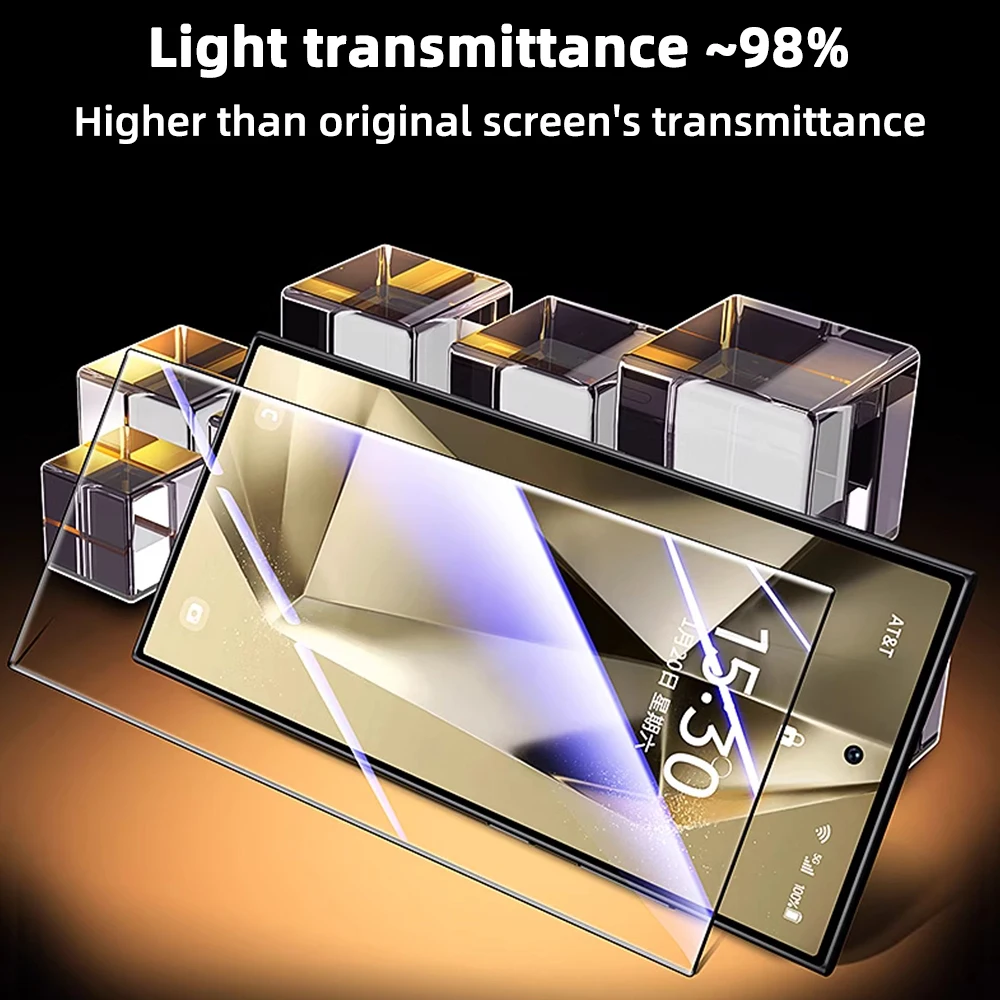 Vidrio Templado HD para Samsung Galaxy S26 S25 S24 Ultra Plus, Protector de pantalla sin polvo, fácil instalación, accesorios sin burbujas - imagen 4