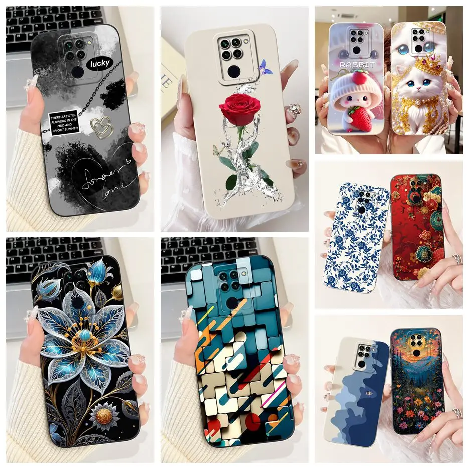 Para Xiaomi Redmi Note 9 Pro funda de lujo pintada con caramelo funda de teléfono suave de TPU para Xiaomi Redmi Note 9 Pro Max Note9 S 9S Shell