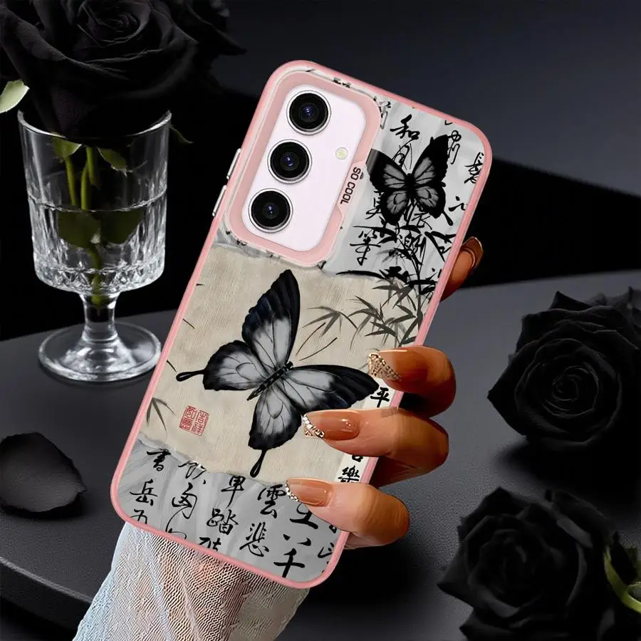 Hermosa funda de mariposa para Samsung Galaxy A36 A53 A24 A26 A73 A32 A33 A34 A23 A25 A22 A52 funda trasera para teléfono - imagen 2