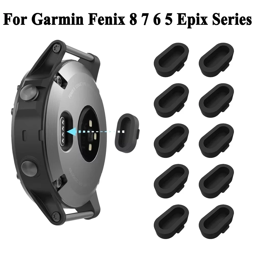 Tapón antipolvo de silicona para Garmin Fenix 8 E 7 7X 6 6X Pro 5 5X Plus Epix Pro Gen 2 puerto de carga tapa antipolvo