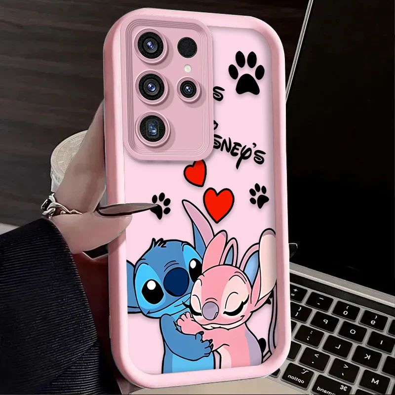 Funda de Ángel de punto bonito de Disney para Samsung Galaxy S24 S23 S25 Ultra S22 S21 Plus FE A56 A36 A26 A16 A06 A15 A25 A35 A55 5G - imagen 4