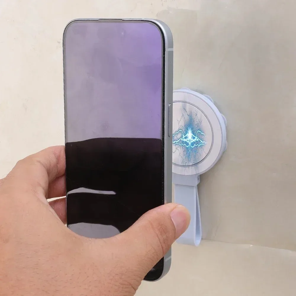 Soporte Universal magnético multifuncional de color caramelo adecuado para iPhone Magsafe con soporte de succión de silicona espejo de montaje - imagen 3