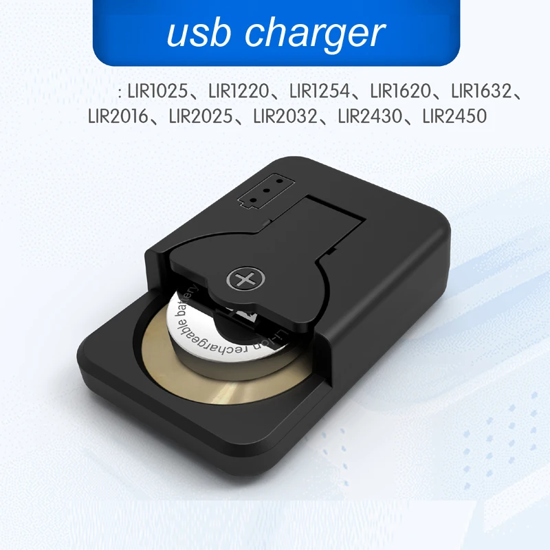 Cargador USB TYPE-C para botón Bettery recargable 3,6 V litio LIR2032 LIR2450 LIR2477 LIR/2430/2025/2016/1632/1620/1220/1025 - imagen 2