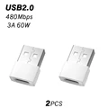 2PCS White USB2.0