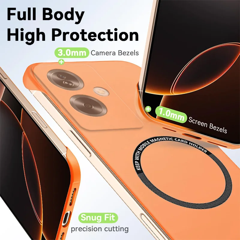Fundas magnéticas delgadas para teléfono OPPO A79 A2 OPPOA79 OPPOA2 5G, funda dura mate antiarañazos, armadura sin bordes a prueba de golpes - imagen 4