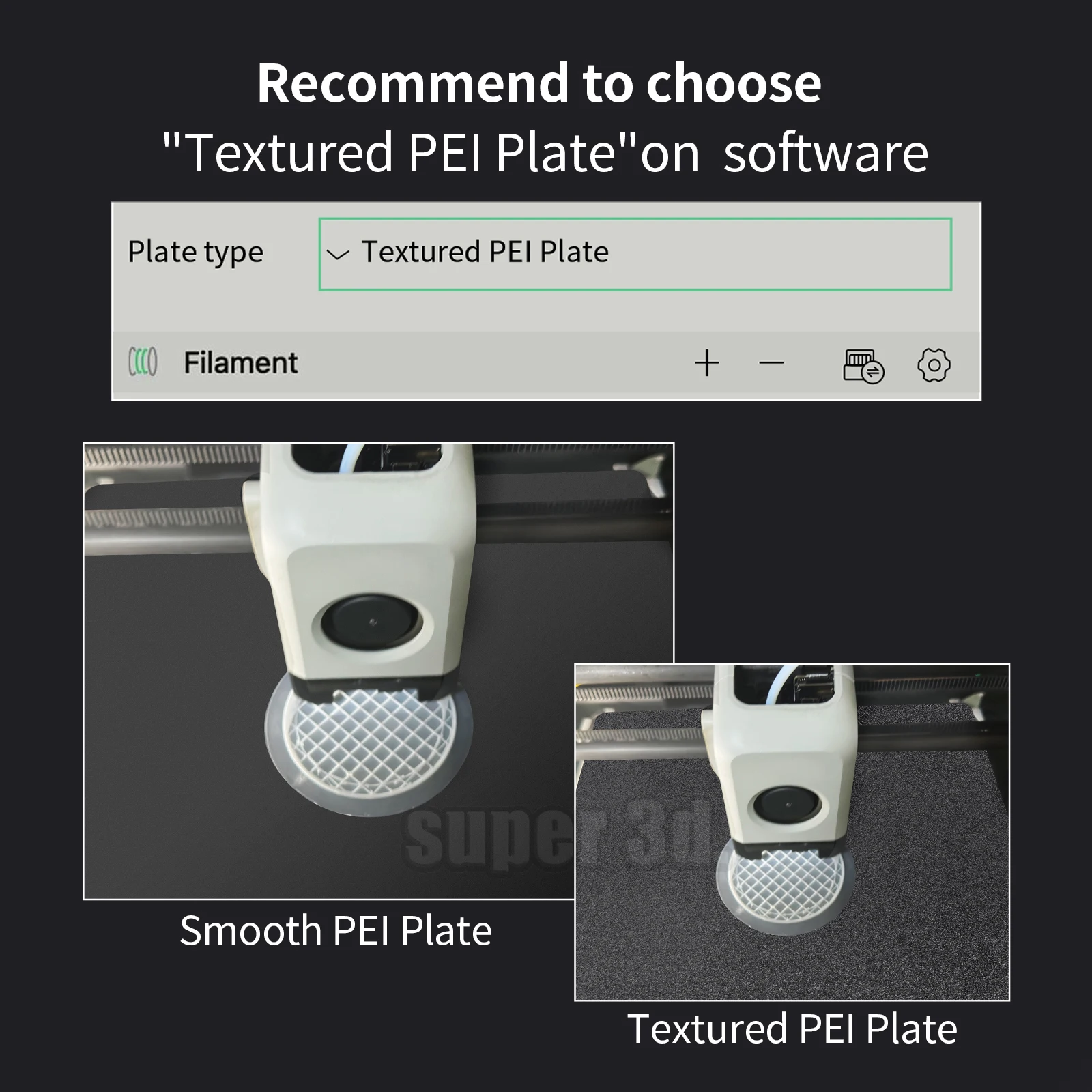 Placa de construcción Bambulab 257 PEI liso con textura PEI para Bambu lab A1 Bambulabs P2S P1s X1c placa resorte hoja de acero pieza de impresora 3D - imagen 3