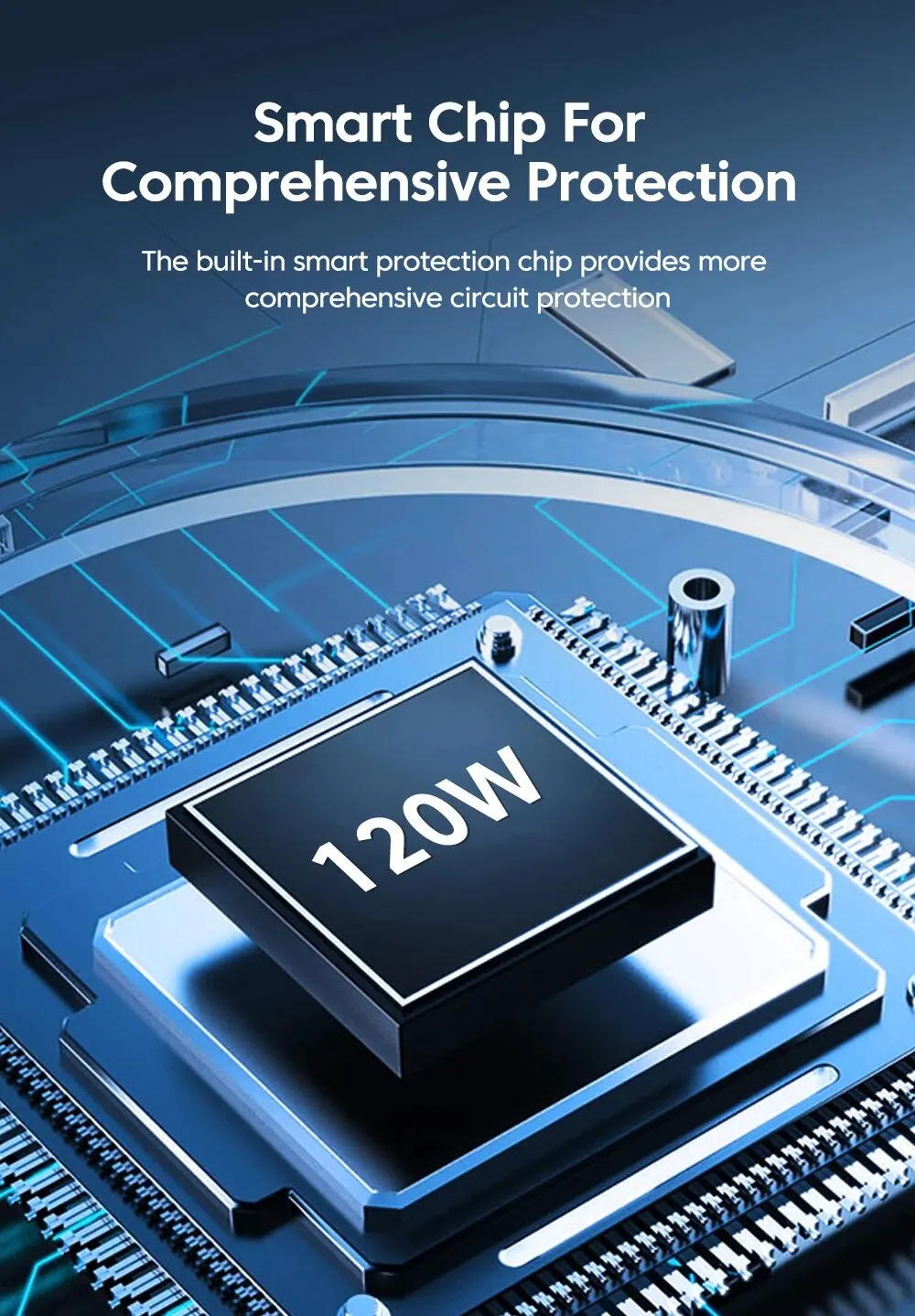 120W USB carga rápida 5 puertos USB C PD cargador carga rápida 3,0 tipo C adaptador de teléfono móvil para iPhone 16 15 Samsung Xiaomi 14 - imagen 5