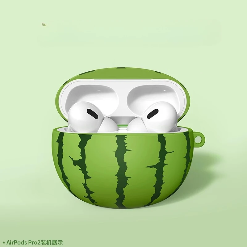 Para Airpods 4 simulación fruta 3D sandía Linda funda para Airpods 1 2 3 Pro 2 funda para auriculares inalámbricos caja de carga - imagen 3
