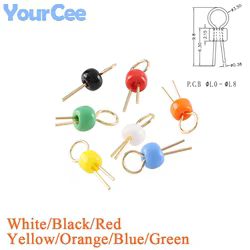 70 Uds. De cerámica chapada en oro, Pin de prueba de cobre, anillo de cuentas, sonda de soldadura, placa de circuito PCB de 1,0-1,8mm, punto de prueba PCB, cuentas THM