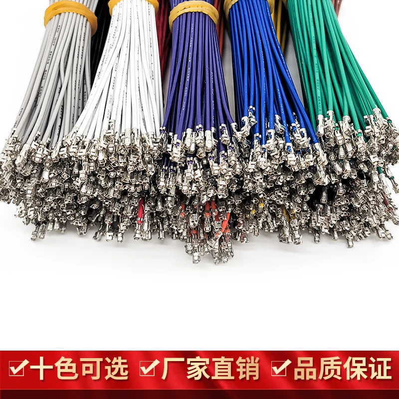 100 Uds XH2.54mm 10CM ~ 50CM 22AWG/24AWG/26AWG paso cables terminales de Color de un solo cabezal cables conectores electrónicos rojos y negros - imagen 4