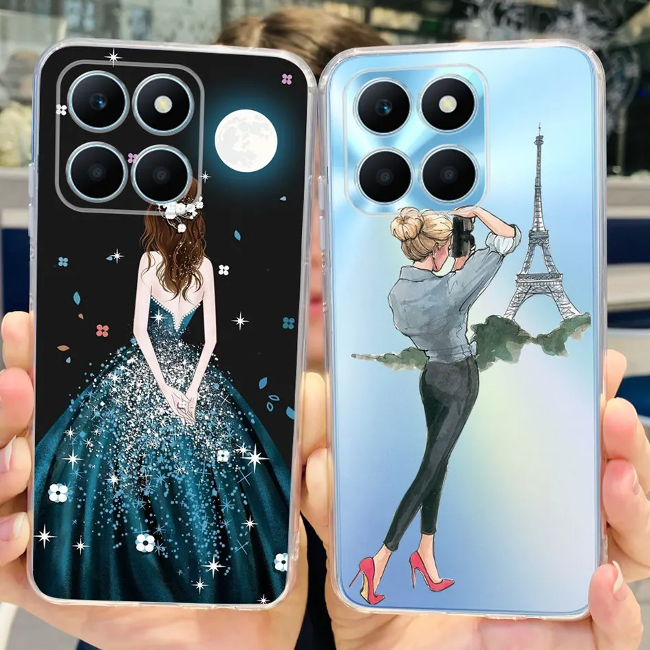 Para Honor X6a funda de 6,56 pulgadas de silicona suave funda trasera transparente de dibujos animados para HonorX6a 2023 X 6A WDY-LX1 Fundas de teléfono - imagen 2