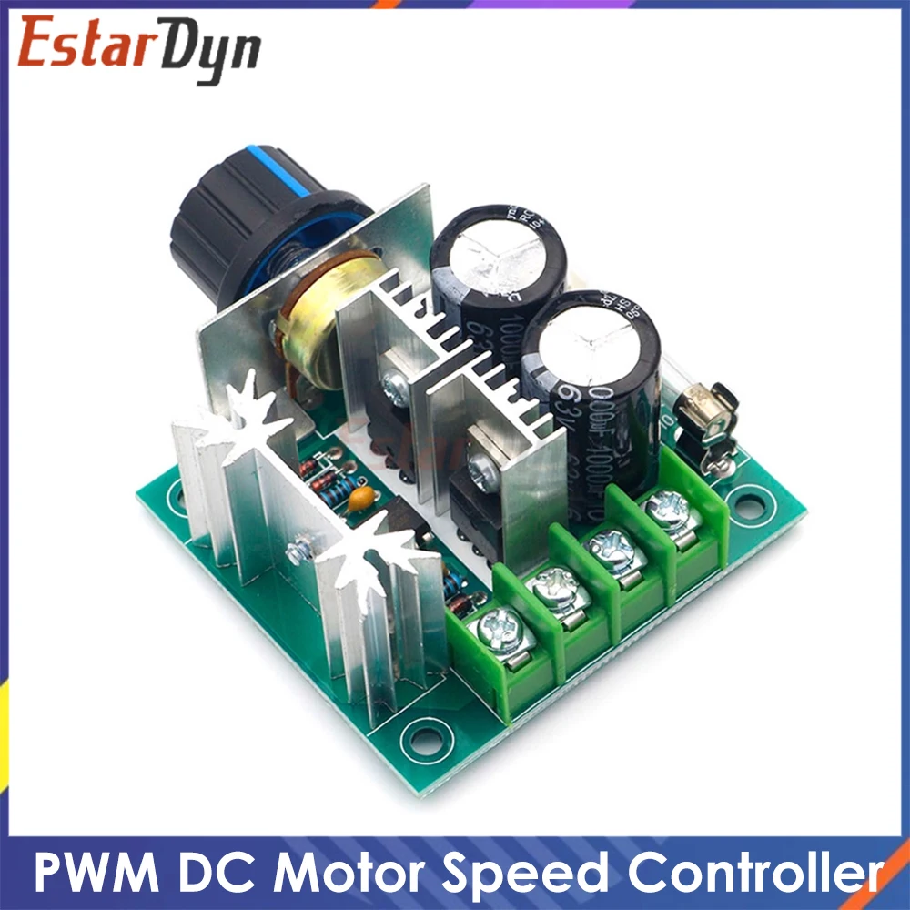 Controlador de velocidad del Motor PWM DC 12V ~ 40V 10A interruptor regulador de velocidad Variable continuo para Control de accionamiento del Motor sin escobillas del ventilador