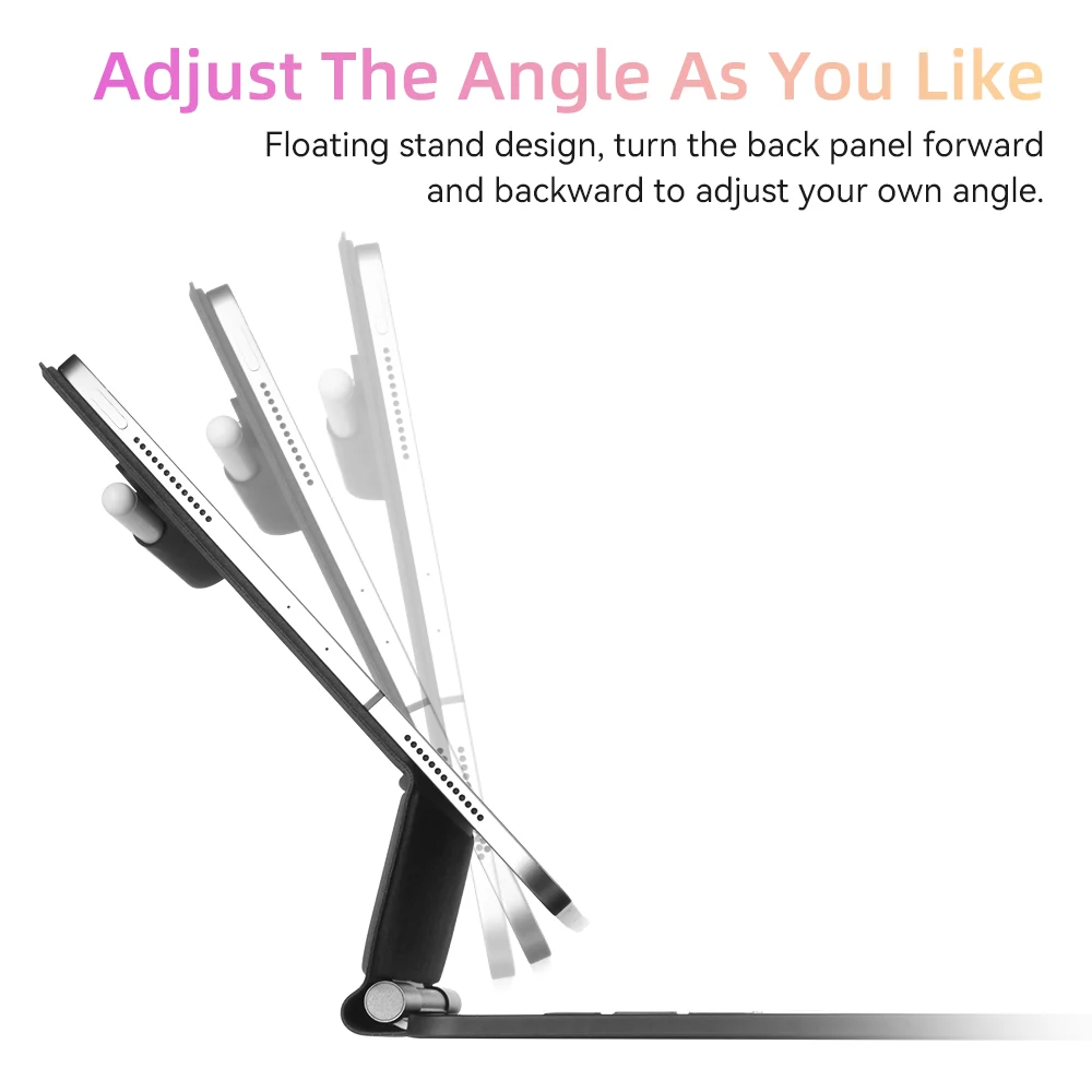 HANSONG teclado mágico para iPad ipad funda de 10. a generación para iPad Air 6 2024 11 pulgadas M2 para Pro 11 Air 4 Air 5 10,9 pulgadas funda inteligente - imagen 4