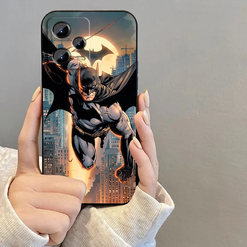 Funda de teléfono negra Hero b-batman para Xiaomi Redmi Note 13, 12R, 12S, Turbo 11, 11T, 11S, 10, 10S Pro Plus, 5G - imagen 4