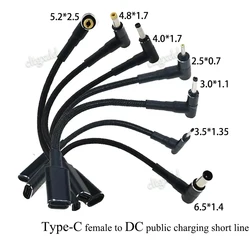 Cable USB-C a conector DC para carga rápida