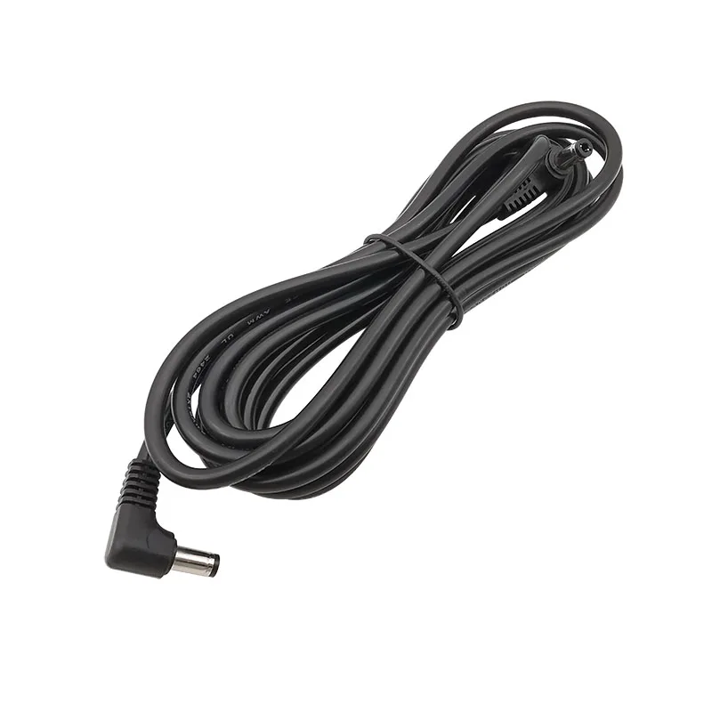 Enchufe de alimentación de CC de ángulo recto, conector de Cable de extensión de CC macho a macho de 5,5x2,5mm, Compatible con tira LED de cámara CCTV de 5,5x2,1mm - imagen 4