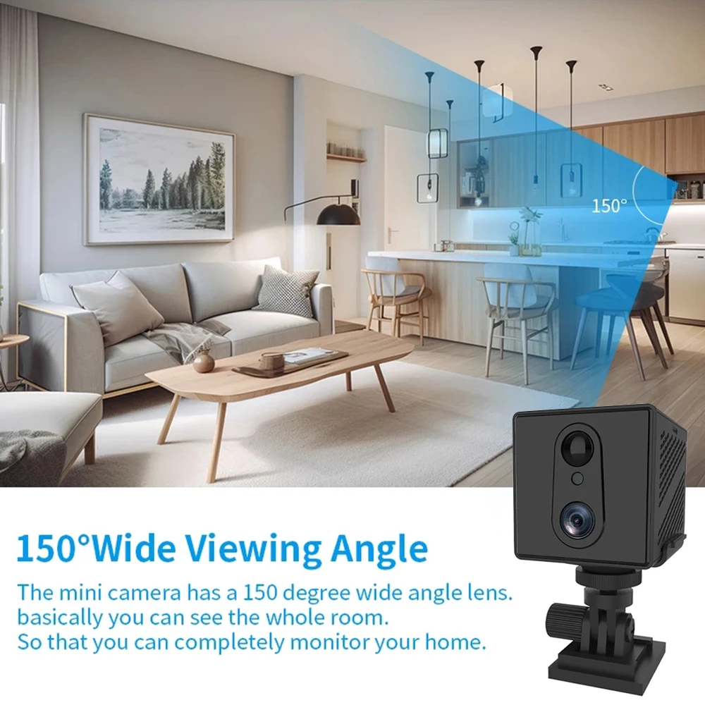 Mini cámara de seguridad 4G tarjeta SIM WiFi 5MP visión nocturna videocámara vigilancia batería 3000mAh intercomunicador voz baja potencia CCTV - imagen 5