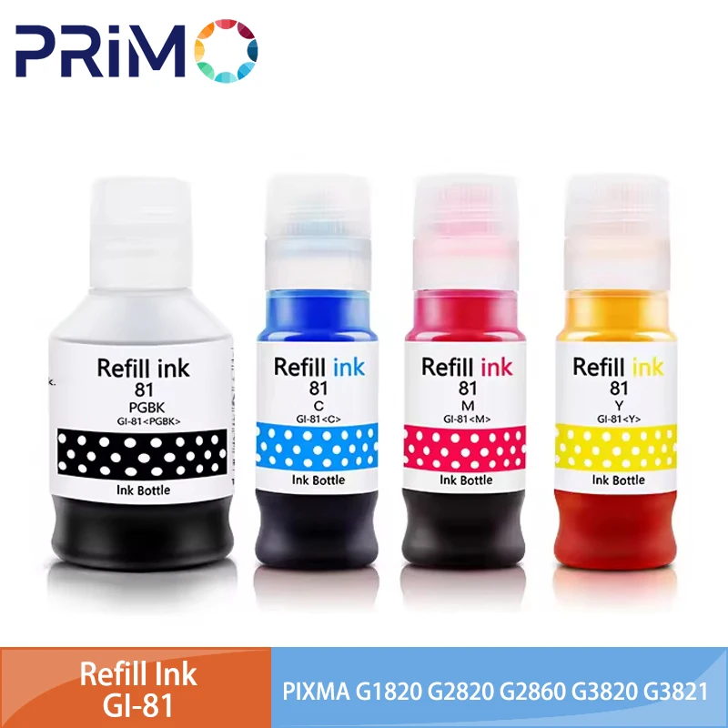 70ML GI-X1 GI81 GI 81 GI-81 recarga de tinta colorante para impresora Canon PIXMA G1020 G2020 G3020 G2160 G1820 G2820 G2860 G3820 G3821 G3860
