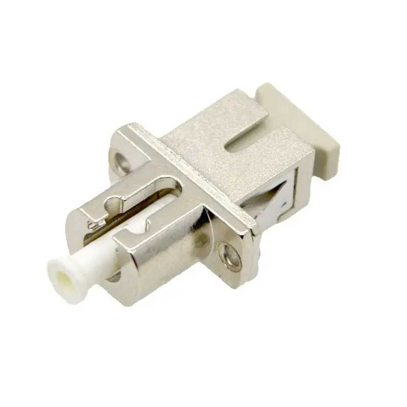 1 Uds nuevo conector de fibra óptica carcasa de Metal adaptador de SC-LC acoplador pérdida de inserción de brida <0,3dB precio bajo al por mayor - imagen 4