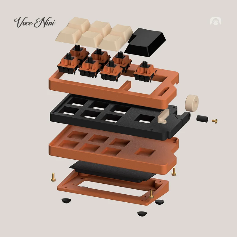 Vocenini-probador de interruptor, impresión 3d de 7 teclas, decoración de mesa Multicolor personalizada, caja de reciclaje, accesorios para teclas de teclado - imagen 3