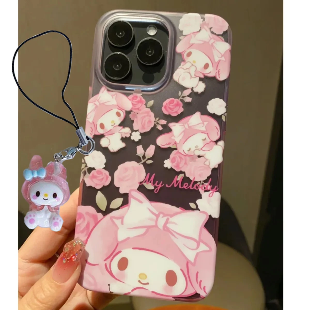 Preciosa funda de iPhone My Melody Kawaii para iPhone 17 Air 16 15 14 13 12 11 PRO MAX 16e X XR XSMAX MINI 7 8 PLUS Y2K cubierta mate - imagen 4