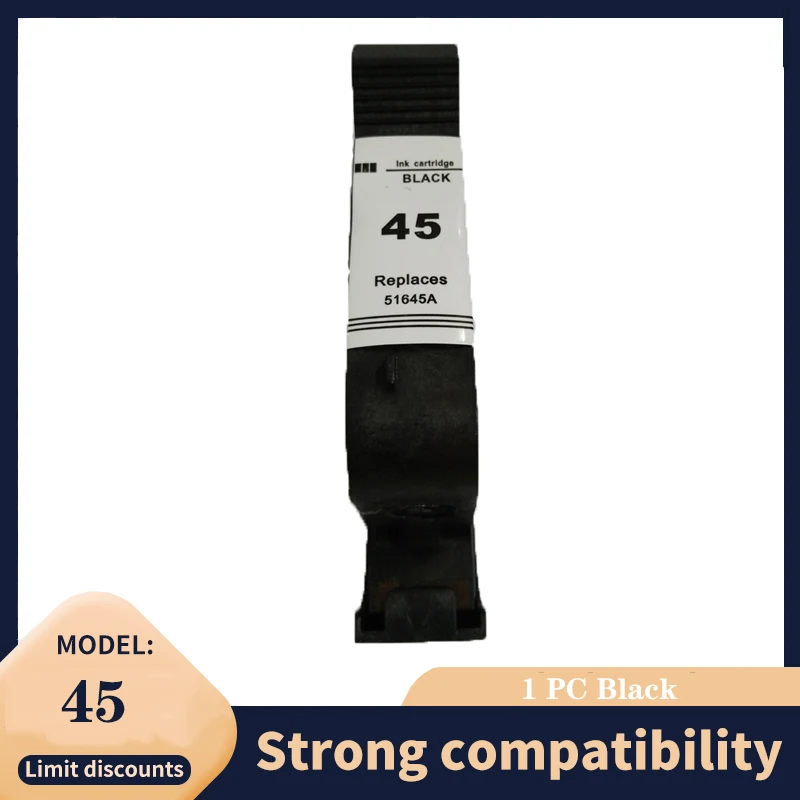 Cartucho de tinta para impresora HP45, 51645A, HP 45, Deskjet 710C, 870CXI, 830C, 880C, 890C, 895CXI, 930C, 950C, 1000, 1115, 1215, 1218