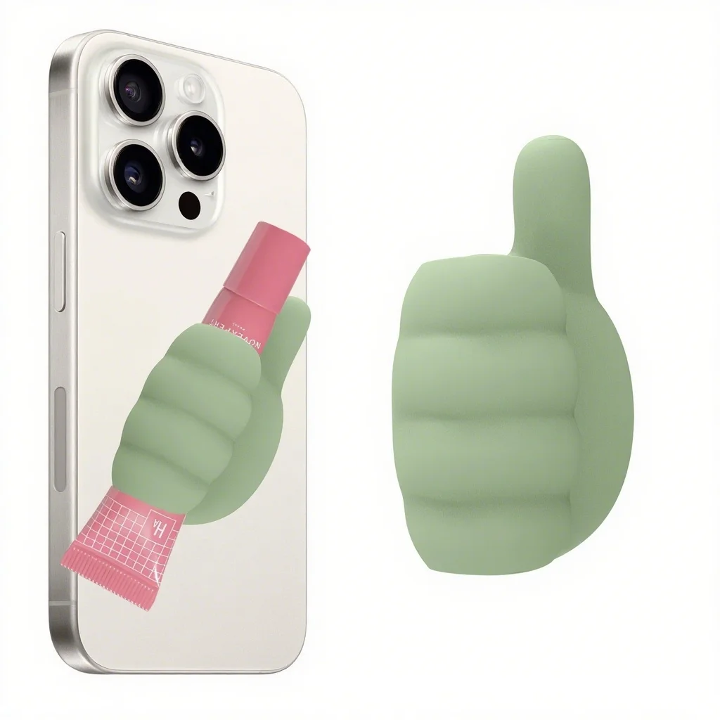 Soporte de silicona para lápiz labial de teléfono, soporte adhesivo fuerte de silicona suave para IPhone 15 14 16 Pro Max Samsung S24 S25, soporte Universal
