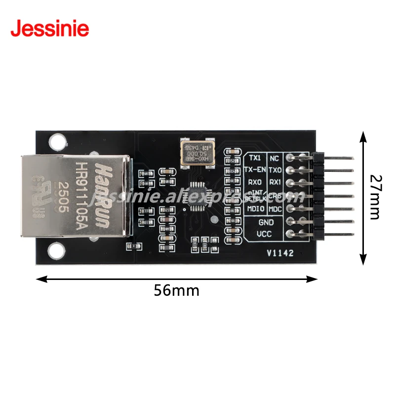 Módulo de red LAN8720, transceptor Ethernet electrónico inteligente HP Auto MDIX RMII, placa de desarrollo de interfaz para Arduino, 5 uds./1 ud. - imagen 5