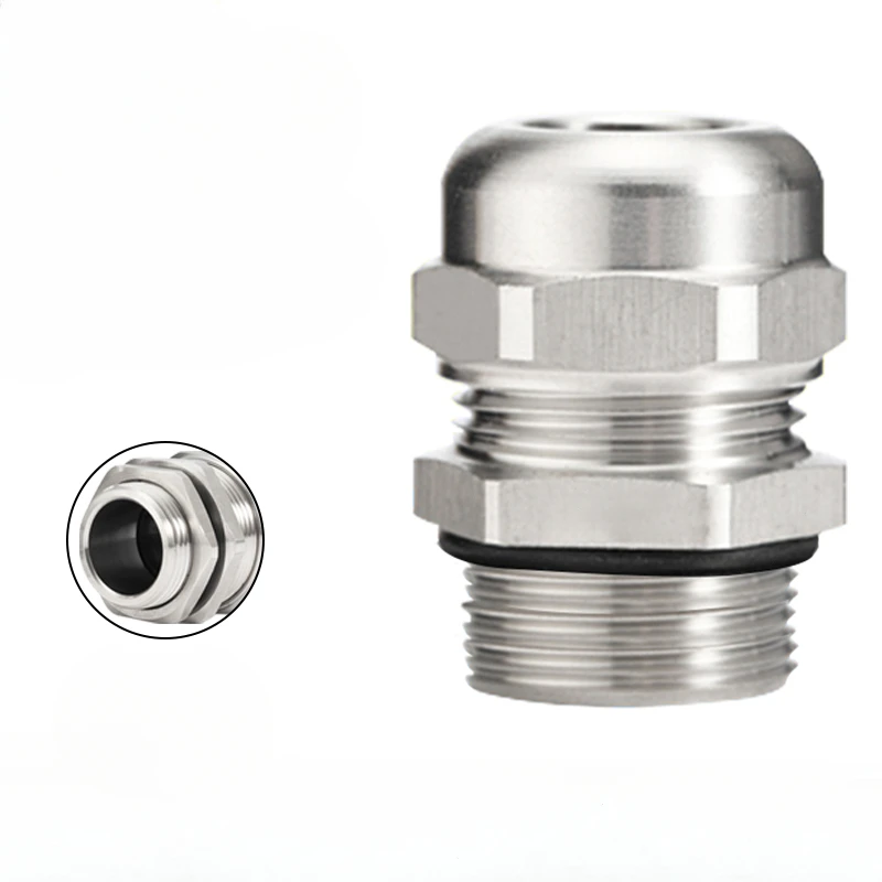 Prensaestopas de Metal de 2 uds, cobre puro con niquelado, impermeables y a prueba de explosiones, prensaestopas de sellado fijos, M6-m20 - imagen 5