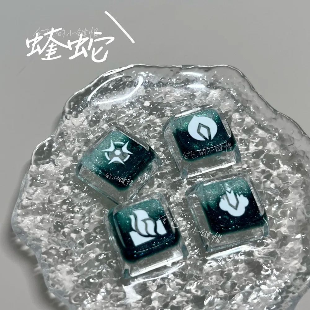 VALORANT KeyCap para teclado mecánico Viper Skill verde transparente XDA/cereza perfil Fearless contrato personalidad PC Keycap - imagen 5