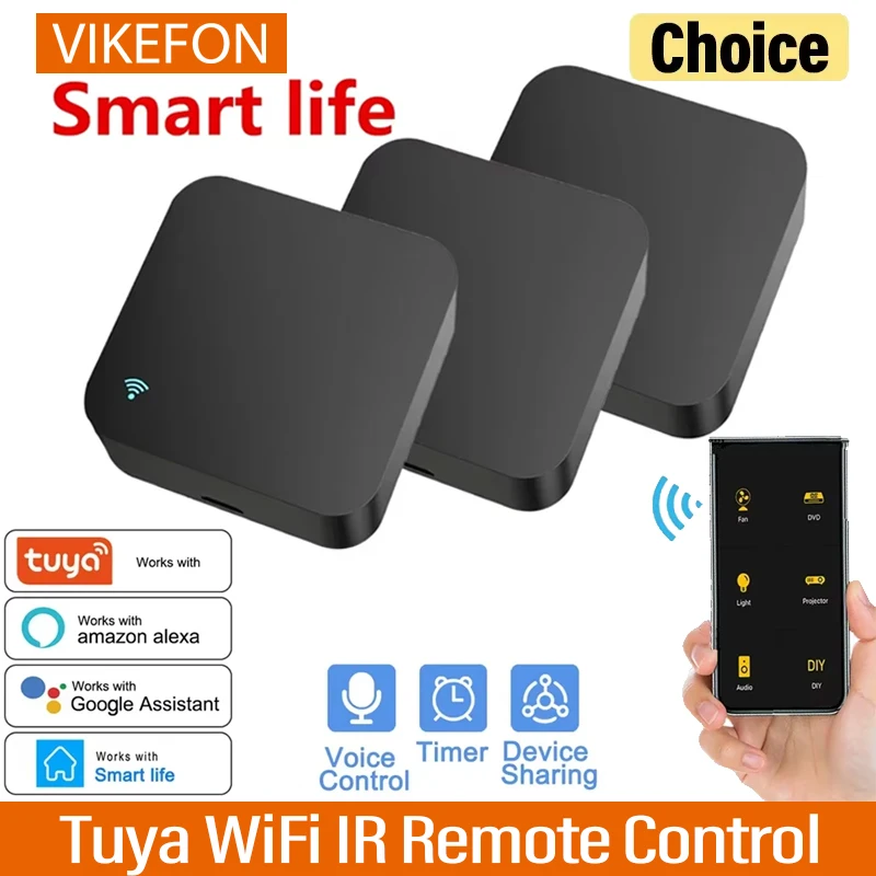Tuya WiFi IR Control remoto para aire acondicionado TV Smart Home Blaster infrarrojo Universal para Alexa Google Home controlador remoto