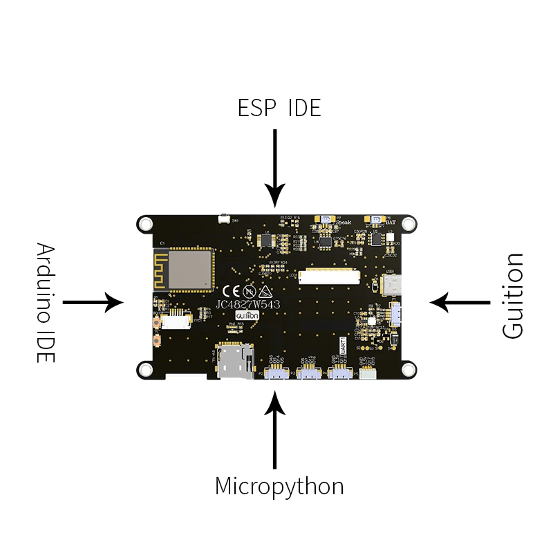 Guition ESP32-S3 8M PSRAM 4M FLASH 4,3 pulgadas IPS 480*272 módulo de pantalla LCD de alta definición con WIFI y Bluetooth - imagen 4