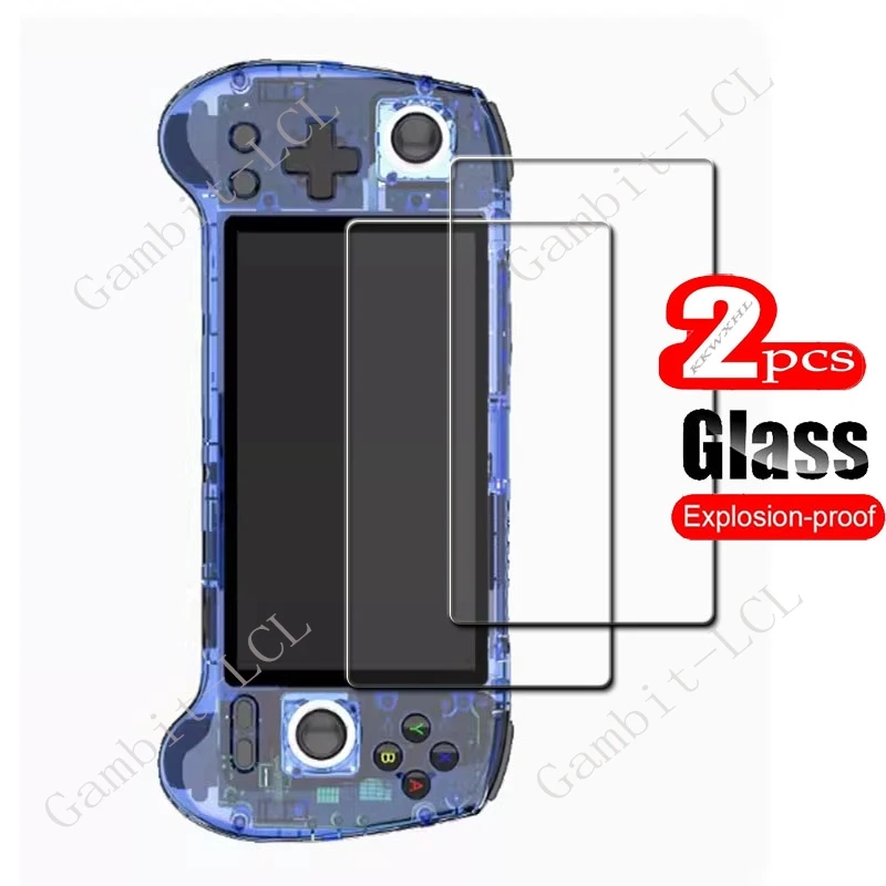 2 uds para ANBERNIC RG556 5,48 pulgadas reproductor de consola de juegos portátil vidrio templado en ANBERNICRG556 9H HD cubierta de película protectora de pantalla