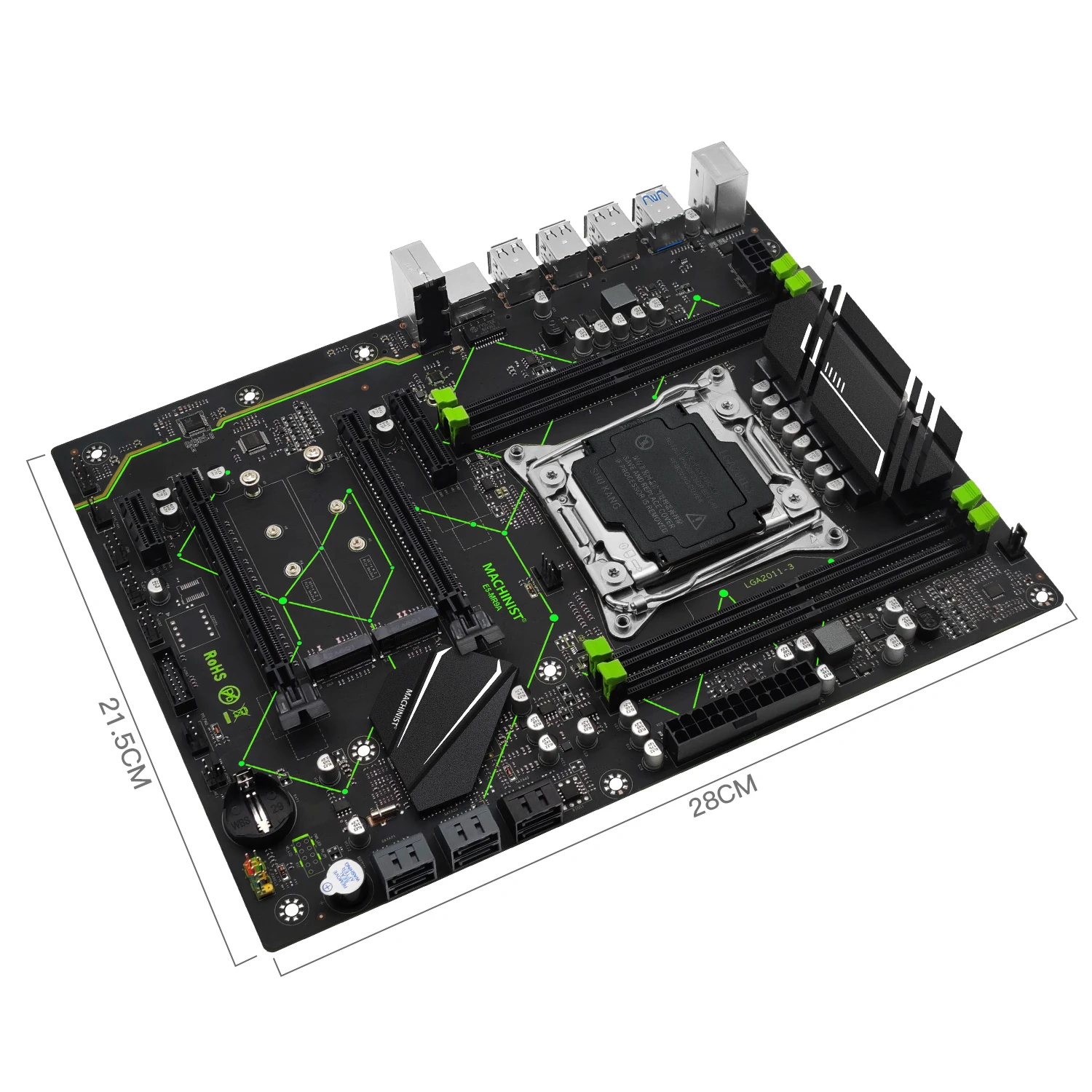 MACHINIST-placa base X99 MR9A, LGA 2011-3, compatible con procesador Xeon E5 V3 V4, serie CPU, memoria DDR4, RAM ATX NVME M.2, cuatro canales - imagen 4