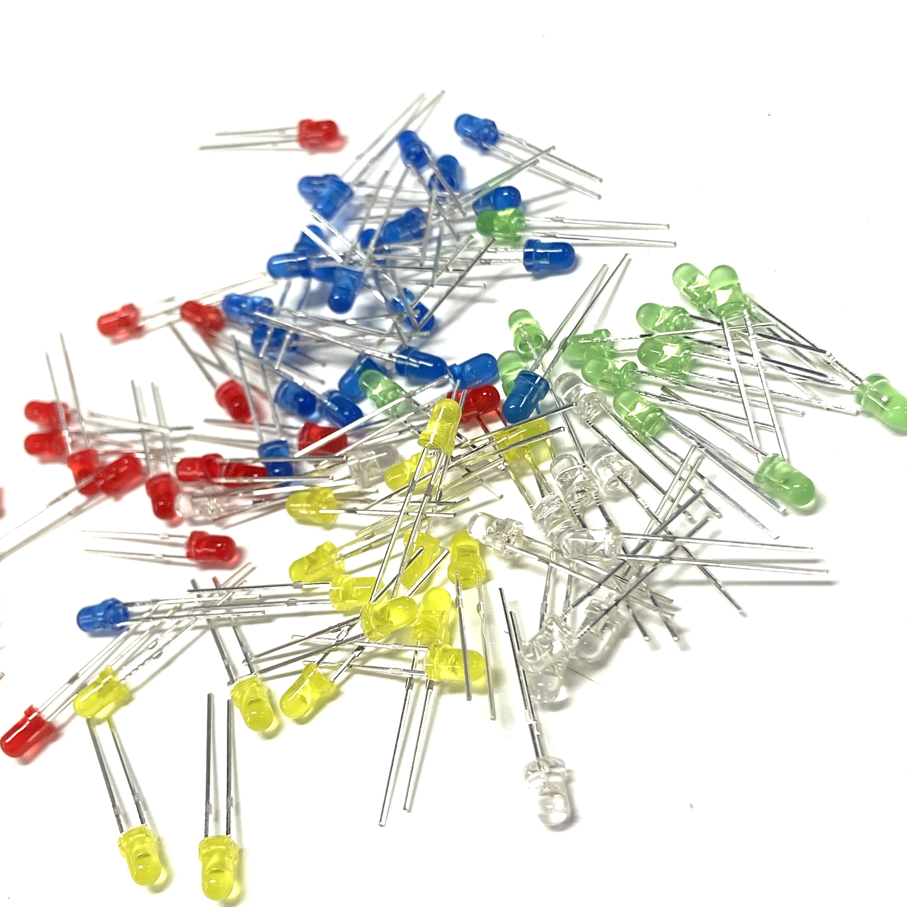 1000 Uds 3MM LED diodo emisor lámpara cuenta burbuja LED F3 rojo verde amarillo azul blanco LED diodo emisor - imagen 2