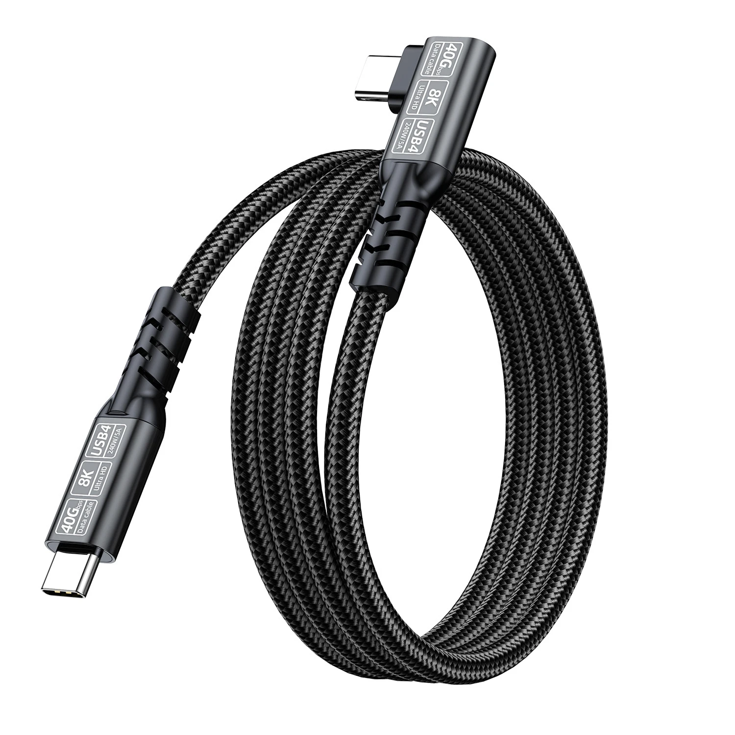 Cable USB 4 de 2m, 40Gbps, GEN3, USB C a USB C, Cable de 240W, carga rápida, 8K @ 60Hz, vídeo grafeno, Compatible con portátil Thunderbolt 3/4
