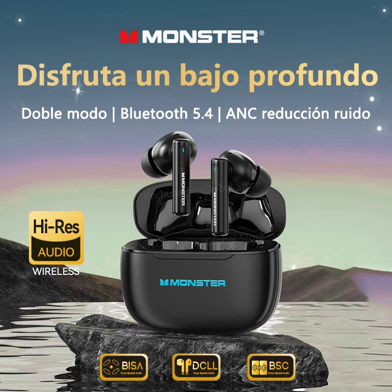 Monster XKT26 auriculares Bluetooth 5,4 TWS estéreo Hifi auriculares inalámbricos Gamer auriculares reducción de ruido auriculares deportivos 2025 nuevo - imagen 2